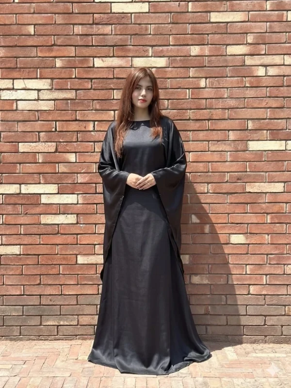 Elegant Black Open Kaftaan